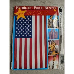 UNCUT McCall Patriotic Pattern Vest Tote P292